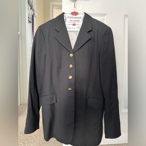 Black equestrian show coat size large